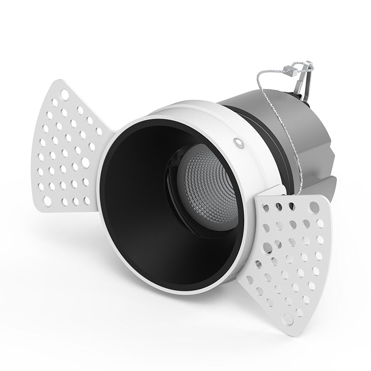 BRGT LED Spot Light Frameless Embedded Lights COB 5W 7W 12W Anti-glare Ceiling Lamp Trimless Aluminum Recessed Downlight Indoor