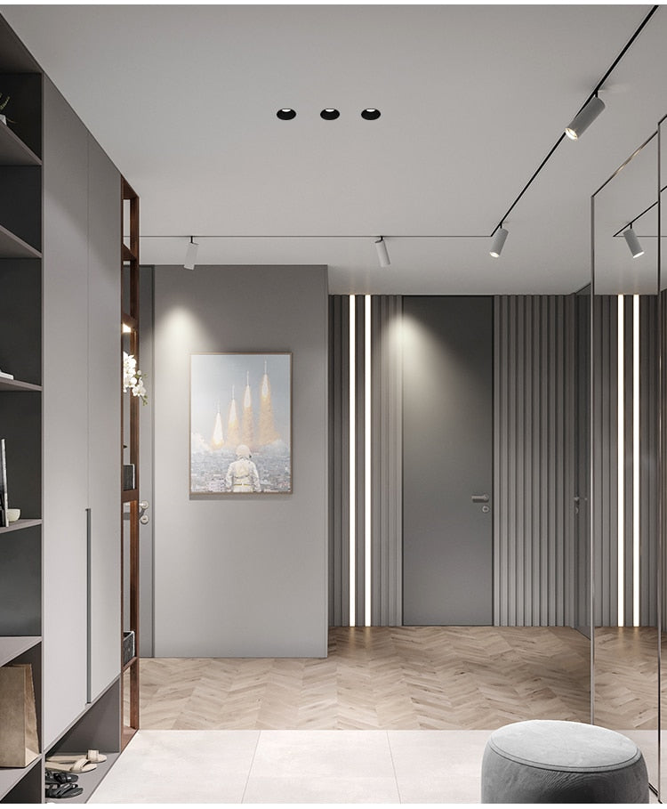 BRGT LED Spot Light Frameless Embedded Lights COB 5W 7W 12W Anti-glare Ceiling Lamp Trimless Aluminum Recessed Downlight Indoor