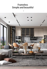 BRGT LED Spot Light Frameless Embedded Lights COB 5W 7W 12W Anti-glare Ceiling Lamp Trimless Aluminum Recessed Downlight Indoor