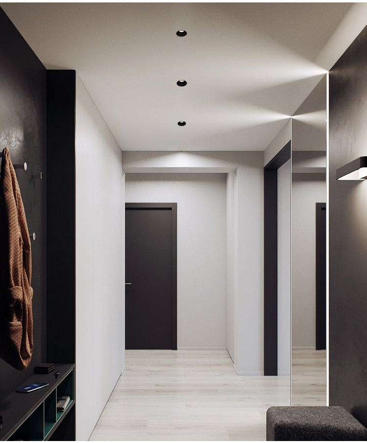 BRGT LED Spot Light Frameless Embedded Lights COB 5W 7W 12W Anti-glare Ceiling Lamp Trimless Aluminum Recessed Downlight Indoor