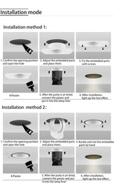BRGT LED Spot Light Frameless Embedded Lights COB 5W 7W 12W Anti-glare Ceiling Lamp Trimless Aluminum Recessed Downlight Indoor