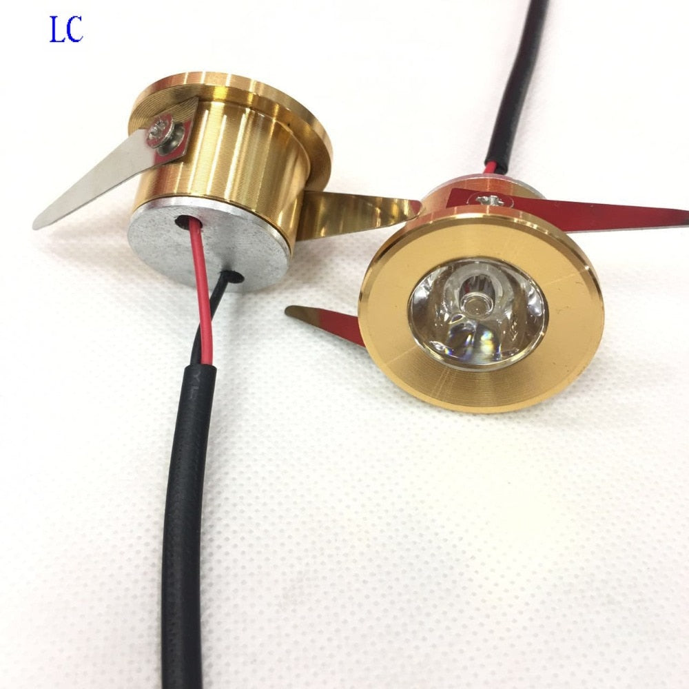 For Kitchen 5 Pièces Armoire Lumière Coupe Taille 28mm 15 Degrés Angle De Faisceau Or Led Downlight 3w Led Spot Lumière Décorati