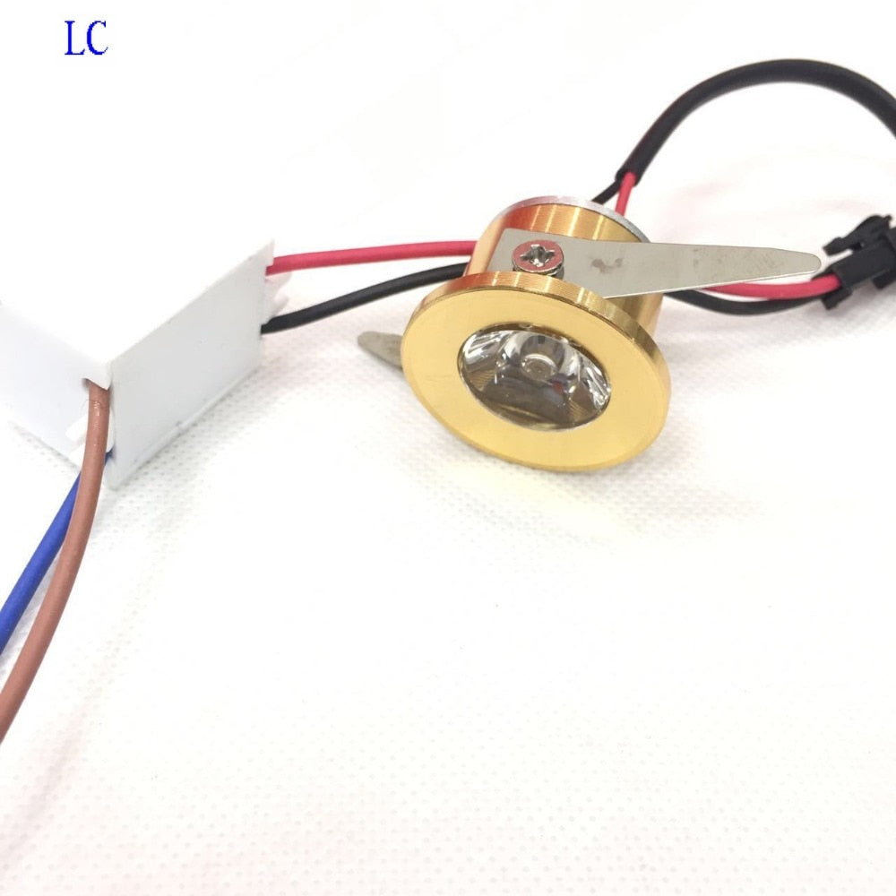 For Kitchen 5 Pièces Armoire Lumière Coupe Taille 28mm 15 Degrés Angle De Faisceau Or Led Downlight 3w Led Spot Lumière Décorati