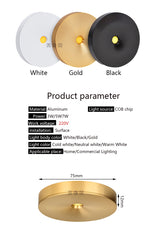 LED Downlight Mini Surface Mounted 220V 240V 3W 5W 7W Panel Spot Light Ultra thin Indoor Lighting Home Kitchen Cabinet Lamp