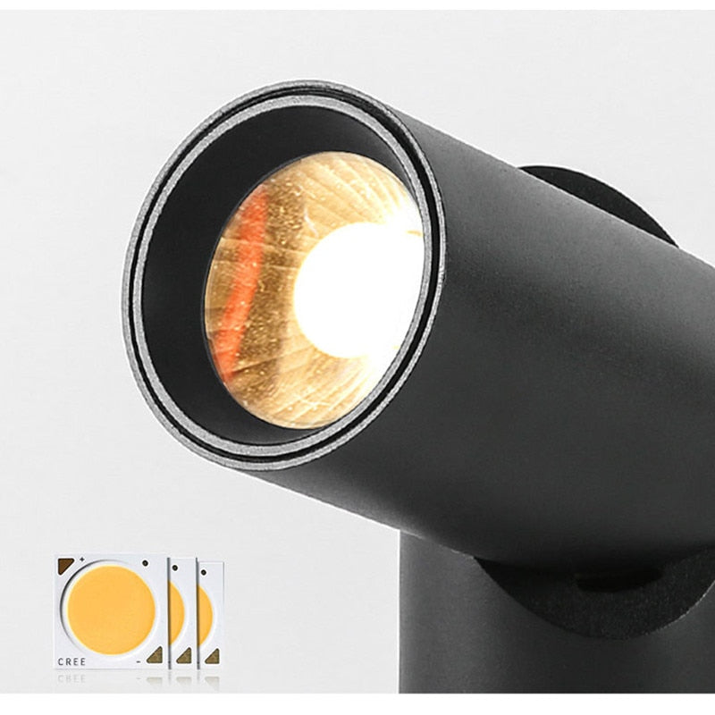 Dimmable Rotating LED Downlights 7W 9W 12W 15W COB LED Ceiling Spot Lights AC110-220V LED Wall Lamp Warm Cold White Indoor Lighting