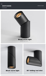 Dimmable Rotating LED Downlights 7W 9W 12W 15W COB LED Ceiling Spot Lights AC110-220V LED Wall Lamp Warm Cold White Indoor Lighting