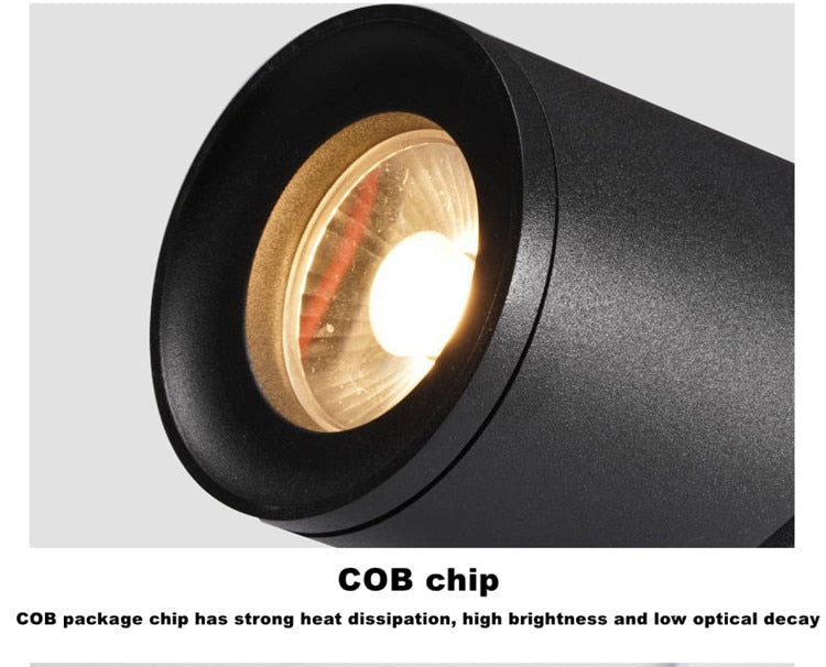 Dimmable Rotating LED Downlights 7W 9W 12W 15W COB LED Ceiling Spot Lights AC110-220V LED Wall Lamp Warm Cold White Indoor Lighting