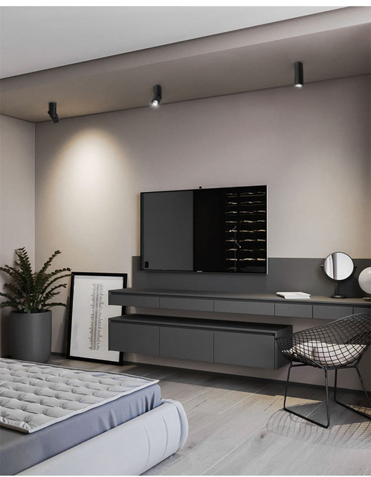 Dimmable Rotating LED Downlights 7W 9W 12W 15W COB LED Ceiling Spot Lights AC110-220V LED Wall Lamp Warm Cold White Indoor Lighting