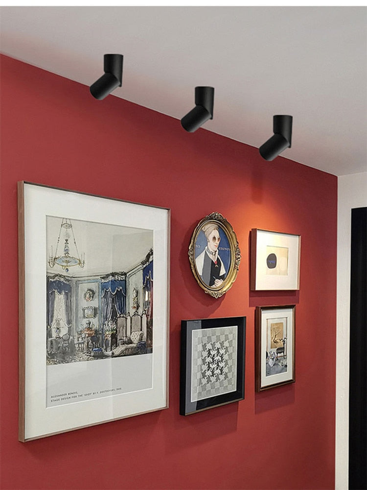 Dimmable Rotating LED Downlights 7W 9W 12W 15W COB LED Ceiling Spot Lights AC110-220V LED Wall Lamp Warm Cold White Indoor Lighting