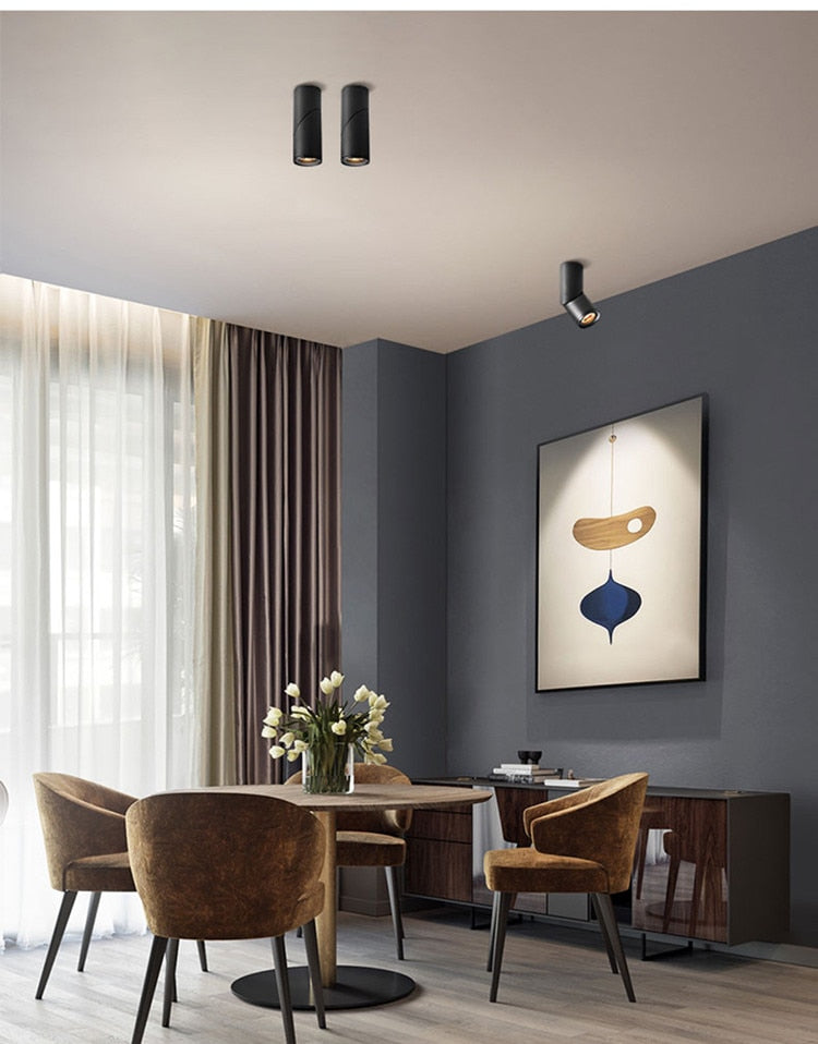 Dimmable Rotating LED Downlights 7W 9W 12W 15W COB LED Ceiling Spot Lights AC110-220V LED Wall Lamp Warm Cold White Indoor Lighting