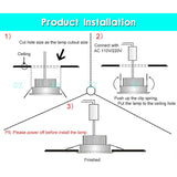 Dimmable LED Downlight COB Ceiling Spot Lighting 3W 5W Led Bulb 4 Pcs Bedroom Kitchen Indoor Ceiling Recessed Lights