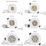 White Led 1W 3W 4W 5W 7W Downlight Residentiële Dimbare Verzonken Led Lamp Licht Verstelbare Recessed Ceiling Spotlight Downlight