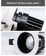 Led Recessed Downlight Dimmable Ceiling Led Light Anti-glare Spot Led Lighting 7W 10W For Living Room Bedroom Hotel AC110V 220V