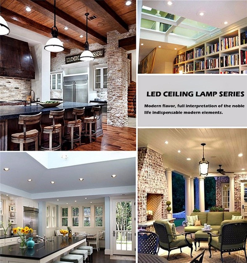 Dimmable led downlight 9W 12W 15W 21W Recessed lighting lamp AC85-265V led cabinet bulb Spotlight LED Ceiling light