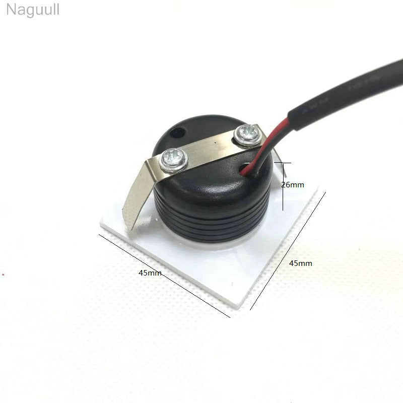 Downlight 10pcs/lot Led Mini Cabinet Downlight 3w Diameter 45mm Dc12v Black Frame Recessed Ceiling
