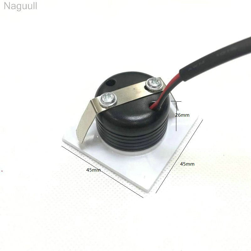 Downlight 10pcs/lot Led Mini Cabinet Downlight 3w Diameter 45mm Dc12v Black Frame Recessed Ceiling