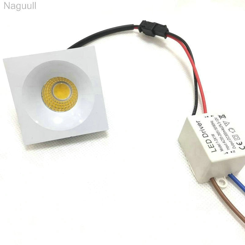Downlight 10pcs/lot Led Mini Cabinet Downlight 3w Diameter 45mm Dc12v Black Frame Recessed Ceiling