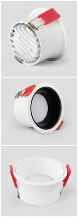 Anti-Glare SMD2835 Led Recessed Downlights 7W 12W 15W Dimmable AC90-260V Round Led Ceiling Lamp Spotlights for Indoor Lighting