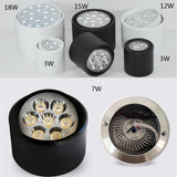 Dimmable LED Ceiling lamp Surface mounted 3W 5W 7W 9W 12W Led downlights Spot Light Rotation Kitchen Downlights Lighting