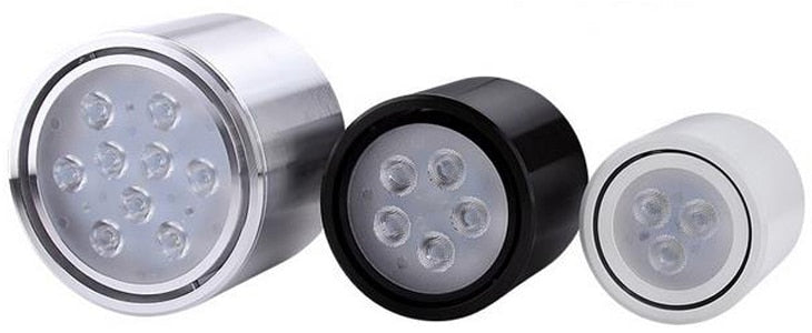 Dimmable LED Ceiling lamp Surface mounted 3W 5W 7W 9W 12W Led downlights Spot Light Rotation Kitchen Downlights Lighting