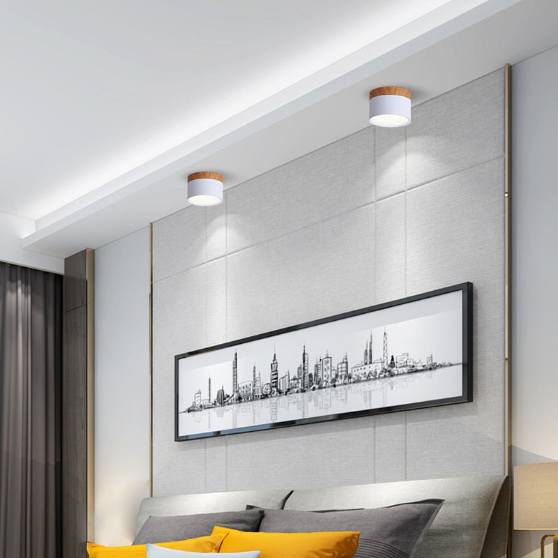 LED Surface Mounted RGB Downlight Remote Control 7W 9W Ceiling light RGB Color Change Dimming LED Wire Hanging Bar Aisle Lamps