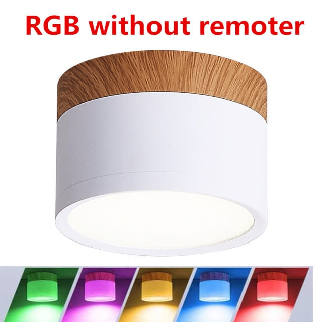 LED Surface Mounted RGB Downlight Remote Control 7W 9W Ceiling light RGB Color Change Dimming LED Wire Hanging Bar Aisle Lamps