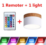 LED Surface Mounted RGB Downlight Remote Control 7W 9W Ceiling light RGB Color Change Dimming LED Wire Hanging Bar Aisle Lamps