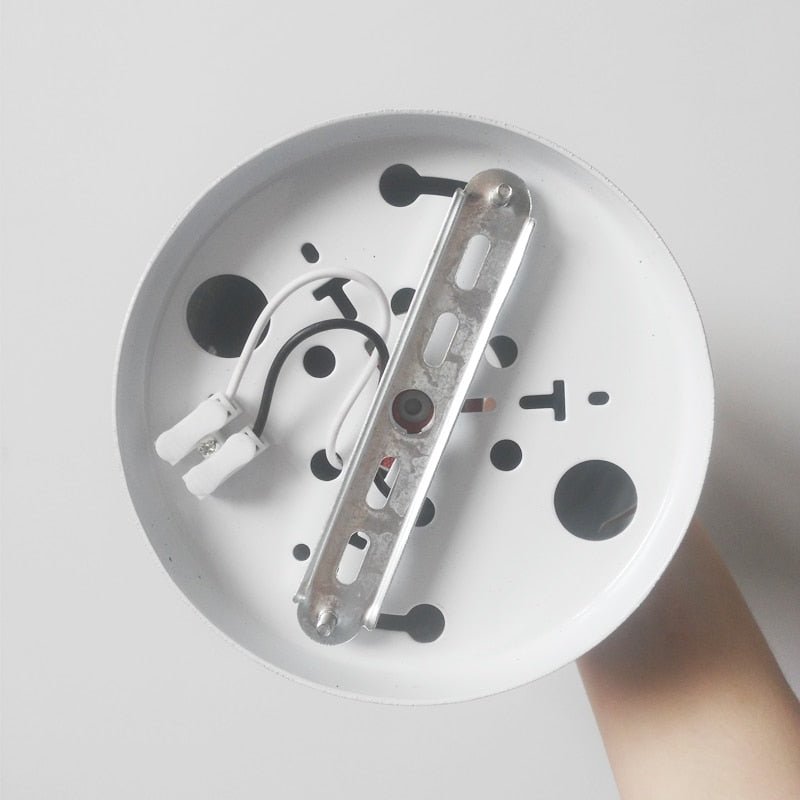 Modern Brief Black Iron E27 LED Bulb Spot Lamp Fixture Home Deco Dining Room Circel 3.5&amp;#39; Downlights