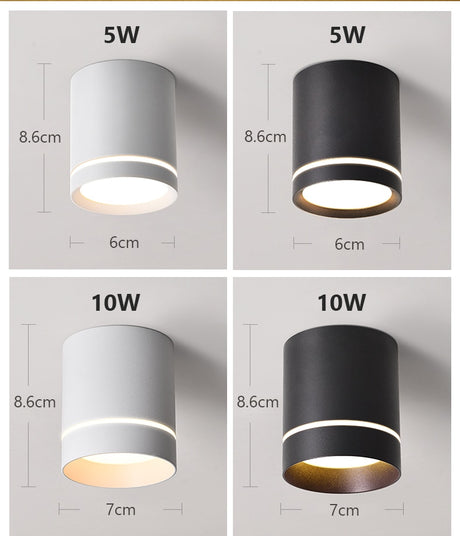 Led Downlight 220v Ceiling Light 5W 10W 15W Spot Lights Round Led Panel Light 25W Spotlight 6 Pcs/Lot Indoor Lighting Kitchen