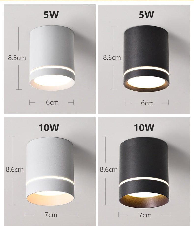 Led Downlight 220v Ceiling Light 5W 10W 15W Spot Lights Round Led Panel Light 25W Spotlight 6 Pcs/Lot Indoor Lighting Kitchen