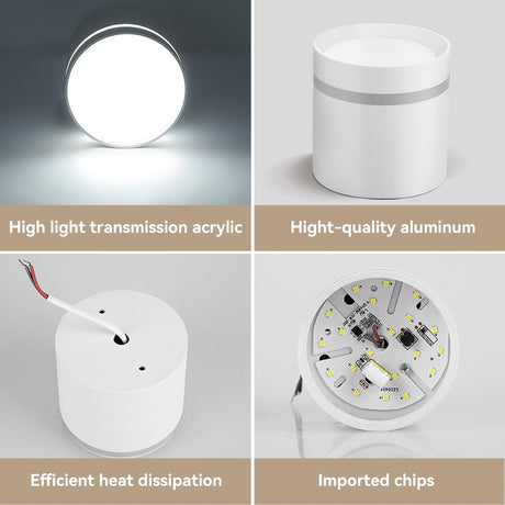 Led Downlight 220v Ceiling Light 5W 10W 15W Spot Lights Round Led Panel Light 25W Spotlight 6 Pcs/Lot Indoor Lighting Kitchen