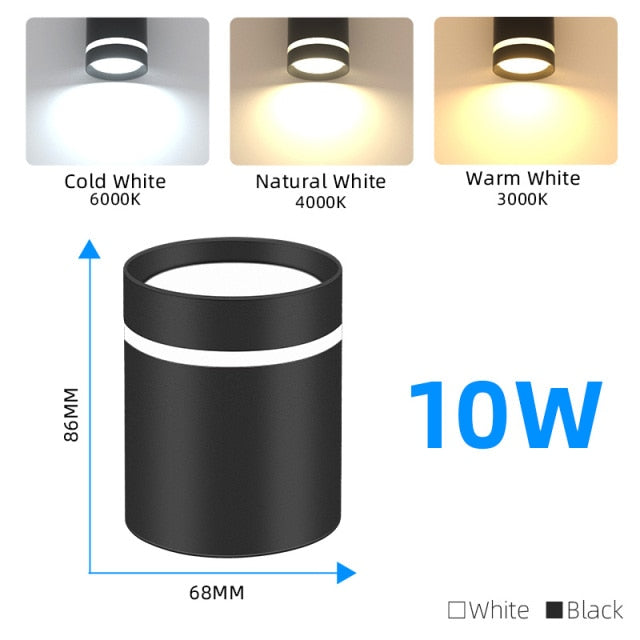 Led Downlight 220v Ceiling Light 5W 10W 15W Spot Lights Round Led Panel Light 25W Spotlight 6 Pcs/Lot Indoor Lighting Kitchen