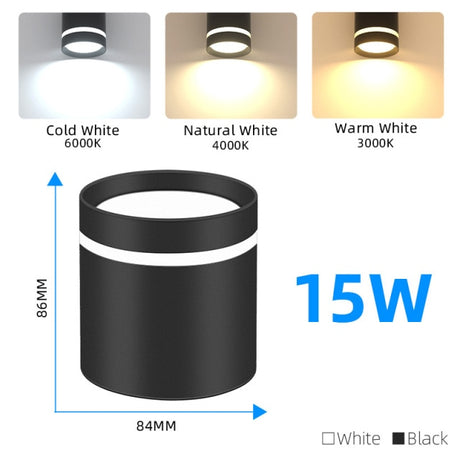 Led Downlight 220v Ceiling Light 5W 10W 15W Spot Lights Round Led Panel Light 25W Spotlight 6 Pcs/Lot Indoor Lighting Kitchen