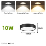 Led Downlight 220v Ceiling Light 5W 10W 15W Spot Lights Round Led Panel Light 25W Spotlight 6 Pcs/Lot Indoor Lighting Kitchen
