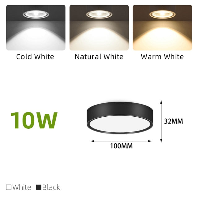 Led Downlight 220v Ceiling Light 5W 10W 15W Spot Lights Round Led Panel Light 25W Spotlight 6 Pcs/Lot Indoor Lighting Kitchen