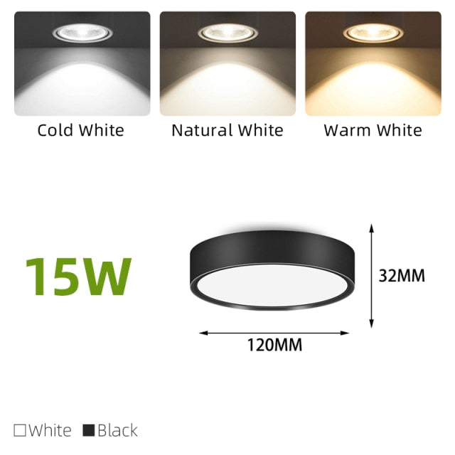 Led Downlight 220v Ceiling Light 5W 10W 15W Spot Lights Round Led Panel Light 25W Spotlight 6 Pcs/Lot Indoor Lighting Kitchen