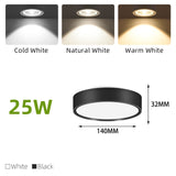 Led Downlight 220v Ceiling Light 5W 10W 15W Spot Lights Round Led Panel Light 25W Spotlight 6 Pcs/Lot Indoor Lighting Kitchen