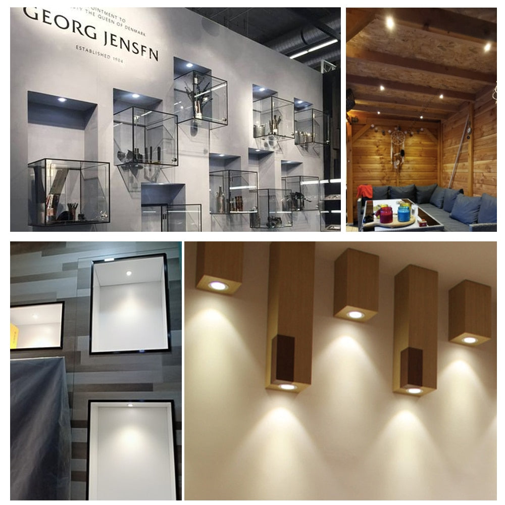 LED Recessed Downlight 1W AC85-277V LED Ceiling Spot Light Bedroom Indoor Lighting 25mm Cutout