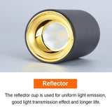 2 Colors Surface Mounted LED Downlight COB Spotlight Anti Glare Ceiling Lamp