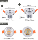 Round Recessed Lamp LED Downlight 110V 220V 3W 7W Led Bulb Bedroom Kitchen Indoor LED Spot Lighting