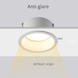 LED Downlight Ceiling Spot Lights Narrow 7W 5mm Deep Anti-Glare Die Casting Design White Black Shell