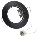 Simple Round Gu10 Spot Bulb Recessed Led Ceiling Light Fixture Downlight Frame MR16 Fitting Mounting Ceiling Spot Lights Housing