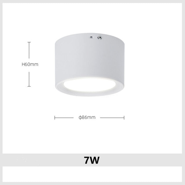 Dimmable Round LED Downlight SMD 5730 7W 9W 15W 18W 24W 30W AC85-265V White Ceiling Spot Lamp Living Room and Bedroom Lighting