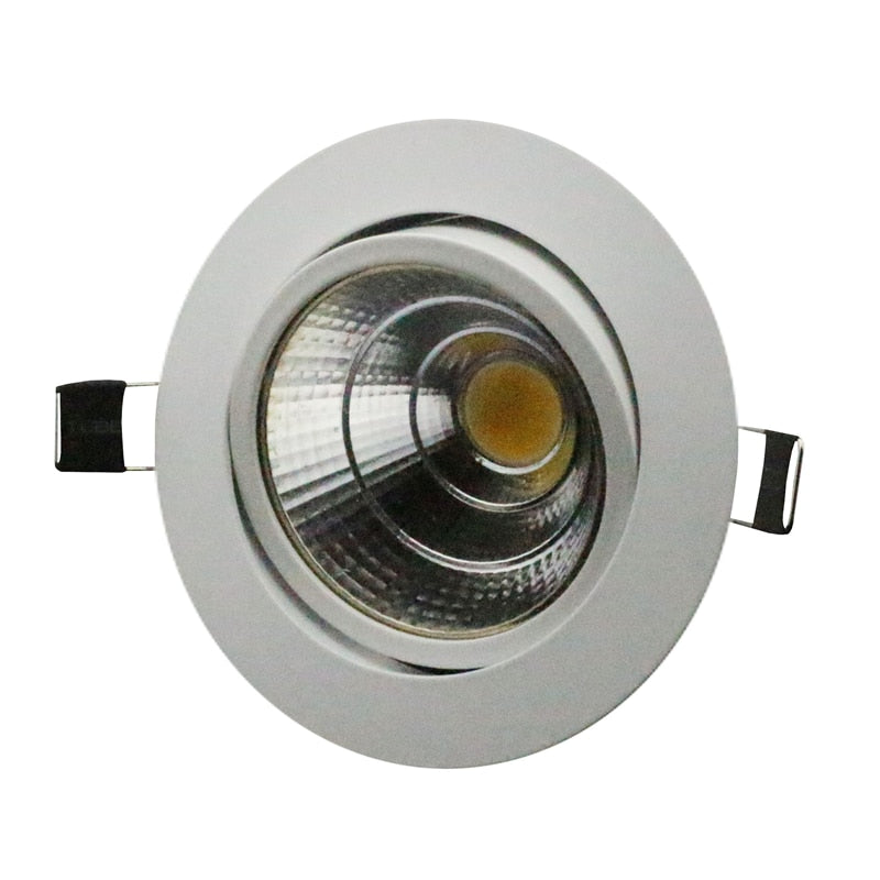 White-round LED COB Downlight Dimmable COB Downlight Light 5W/7W/9W/12W AC85-265V LED Cabinet Light