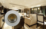 White-round LED COB Downlight Dimmable COB Downlight Light 5W/7W/9W/12W AC85-265V LED Cabinet Light