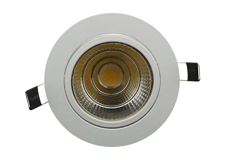 White-round LED COB Downlight Dimmable COB Downlight Light 5W/7W/9W/12W AC85-265V LED Cabinet Light