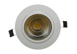 White-round LED COB Downlight Dimmable COB Downlight Light 5W/7W/9W/12W AC85-265V LED Cabinet Light
