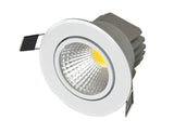 White-round LED COB Downlight Dimmable COB Downlight Light 5W/7W/9W/12W AC85-265V LED Cabinet Light