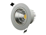 White-round LED COB Downlight Dimmable COB Downlight Light 5W/7W/9W/12W AC85-265V LED Cabinet Light