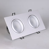 LED Dimmable Square cob Downlight COB 7W 9W/12W 2X7W/2X9W/2X12W LED Spot light decoration Ceiling Lamp AC 110V 220V white body